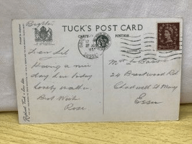 Brighton, Boating Lake and Sea Front, Sussex, Posted 1955 Raphael Tuck & Sons postcard. Our Ref No R295 £2.50