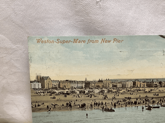 Weston-Super-Mare from New Pier, Somerset, Posted 1910 Valentine's Series Antique postcard. Our Ref No. R585 £2.50
