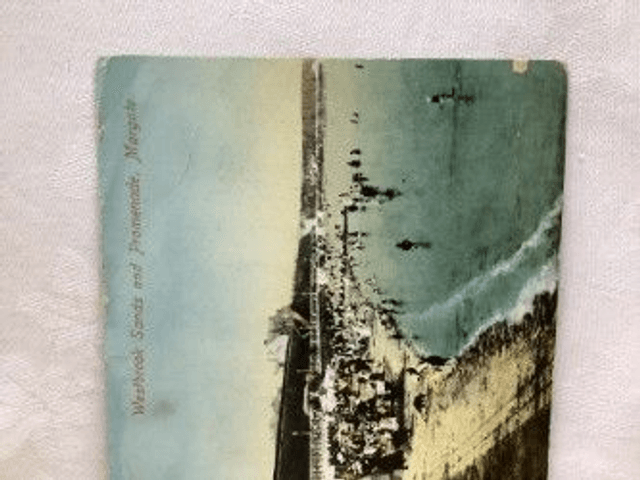 Margate, Westbrook Sands and Promenade, Kent, Posted 1919 J. Welch & Sons postcard. Our Ref No. R199 £2.50
