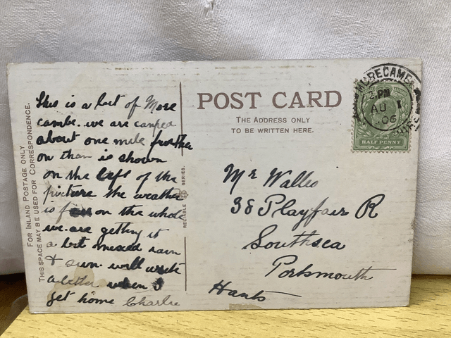 Morecombe, Central Promenade. Lancashire, Posted 1906 Reliable Series Antique Postcard. Our Ref No. R598 £2.50