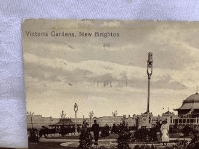 New Brighton, Victoria Gardens, Cheshire Posted 1916 Valentine's Series Antique postcard. Our Ref No R392 £2.50