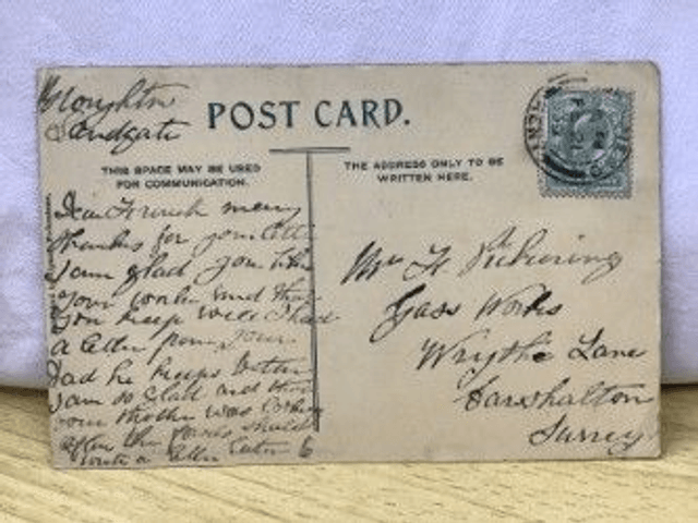 Folkestone, The Leas Bandstand, Kent, Posted 1909 Upton Postcard. Our Ref No. R227 £2.35