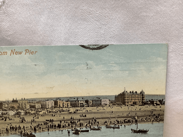 Weston-Super-Mare from New Pier, Somerset, Posted 1910 Valentine's Series Antique postcard. Our Ref No. R585 £2.50