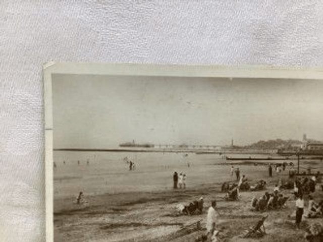 Westonville Sands, Margate, Kent, Posted 1937 Bromide Photograph Postcard.  No. R121 £2.50