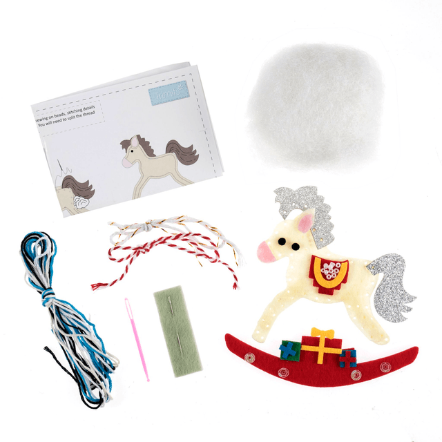 Christmas Rocking Horse Felt Decoration Kit: £3.00 each