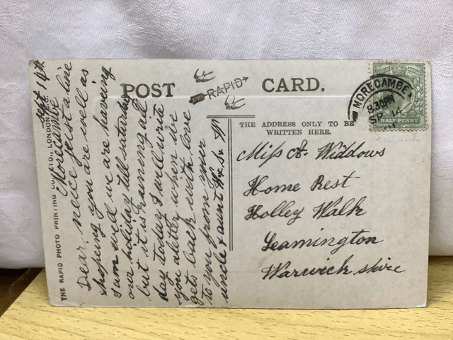 Morecambe, Central Promenade, Lancashire, Posted 1908 Rapid antique postcard. Our Ref No. R664 £2.50