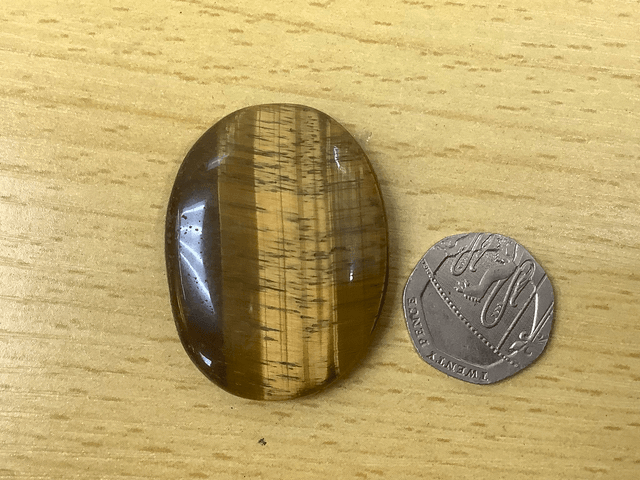 Golden Tiger Eye Thumb Stone 