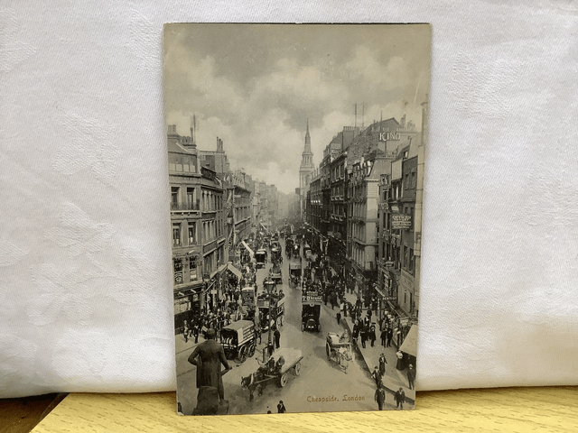 Cheapside ,London Vintage postcard published by S.S.U, 57 & 59 Ludgate Hill, Our Ref A88
