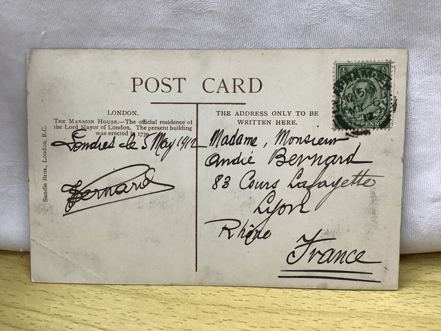 The Mansion House, London - Posted 1912 Sandle Bros vintage postcard Our Ref No. A147 £2.50