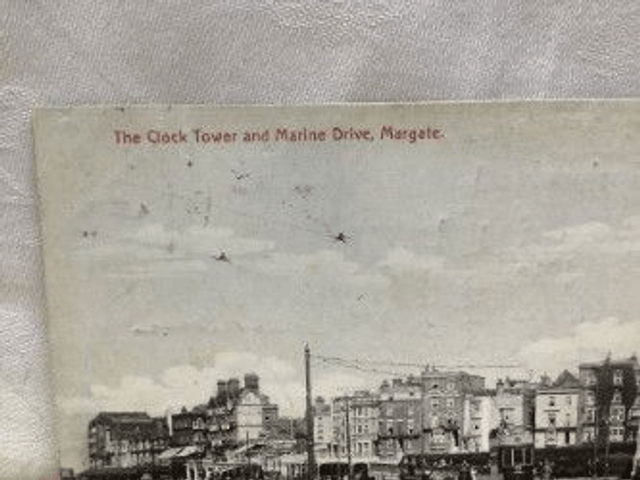 Margate, The Clock Tower and Marine Drive, Kent, Posted 1912 Marine Series postcard. Our Ref no. R207 £2.25