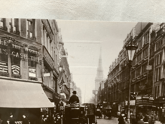 London CHEAPSIDE looking East busy street scene Posted, Davidson Bros postcard Our Ref A61 £5.00