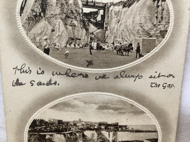 Broadstairs, The Gap, The Cliffs, Kent, Posted 1911 J. Welch & Sons antique postcard Our Ref No. R764 £2.25