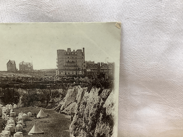 The Sands & Cliffs, Broadstairs, Kent, Posted 1913 J. Welch & Sons antique postcard. Our Ref No. R566 £2.00