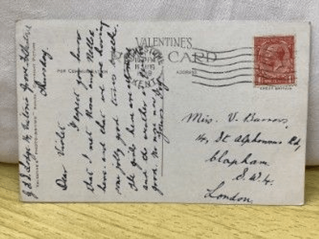 Zig Zag Paths, Folkestone, Kent, Posted 1928 Valentine's Photo Brown Series pc.. no. R217 £2.50
