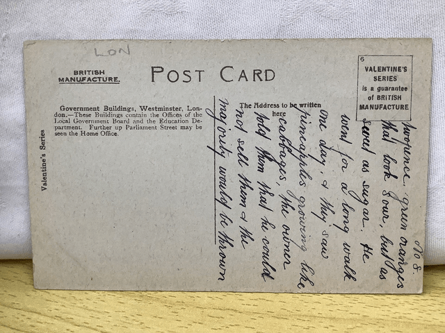 Government Buildings, Westminster London - Valentine's Series vintage postcard Our Ref A162 £2.00