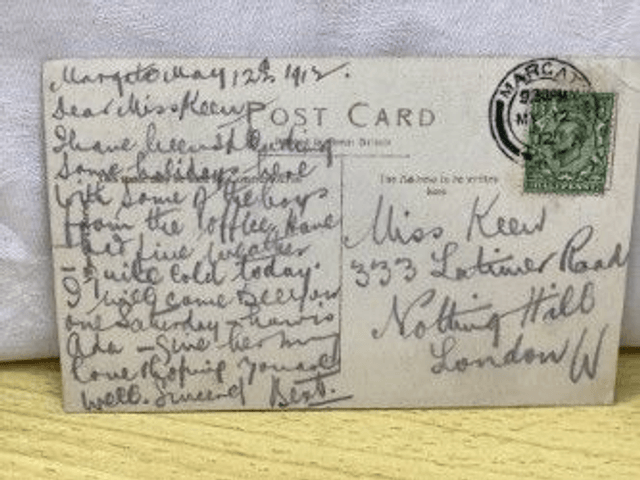 Cliftonville, Fort Pavilion and Parade, Kent, Posted 1912 Valentine's Series postcard Our Ref. No R23