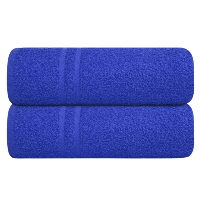 Luxury Soft Cotton Chevron Hand Towel Royal Blue Size. 50cm x 80cm