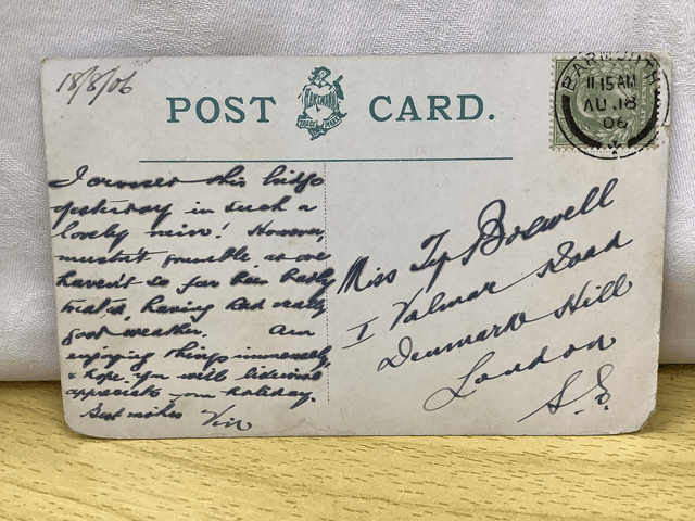Barmouth Viaduct, Barmouth, Wales, Posted 1906 antique Hartmann Postcard. Our Ref No. R716 £2.25