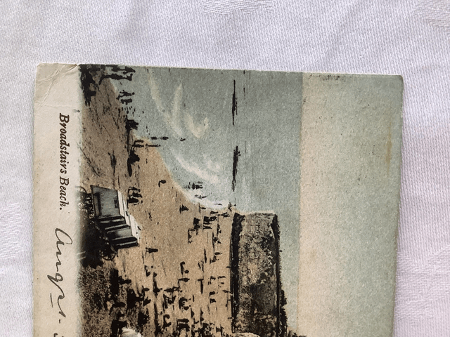 Broadstairs Beach, Kent, Posted 1904 J. Welch & Sons (JWS) antique postcard. Our Ref No R808 £2.25
