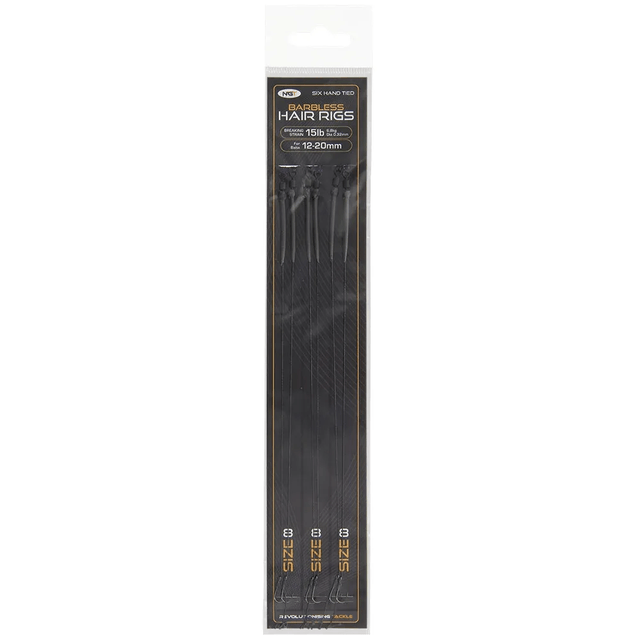 NGT Sixpack Hair Rigs - Size 8 Barbless