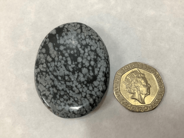 Snow Flake Obsidian Worry Stone