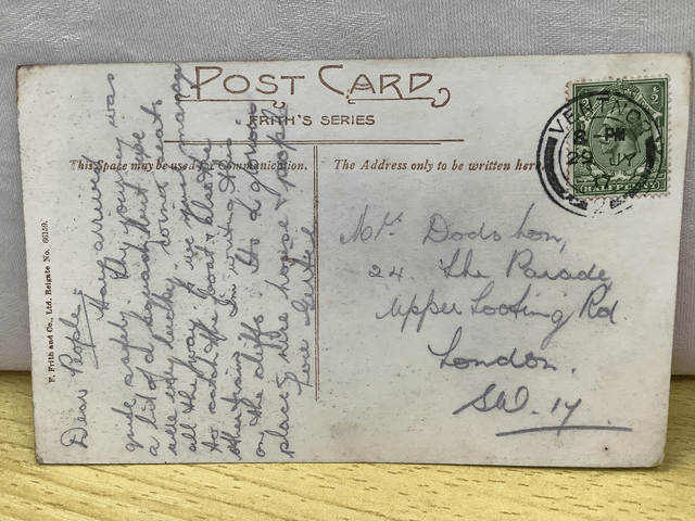 Ventnor from East, Isle of Wight Posted 1917 F. Frith & Co. Ltd Antique Postcard. Our Ref No. R797 £2.50