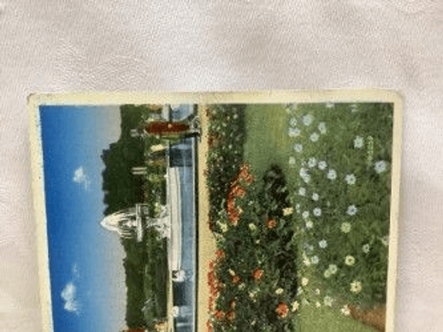 Italian Gardens, Stanley Park, Blackpool, Lancashire, Posted 1953 Valentine's vintage postcard Our Ref no. R418 £2.00