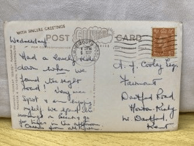Boscombe. The Pier Head and Sea Front, Dorset, Posted 1950 Thunder & Clayden postcard Our Ref. no R358 £2.85