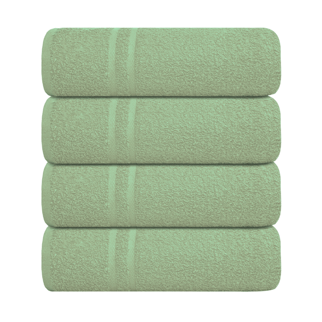 Luxury Soft Cotton Chevron Bath Sheet Olive Green Measuring 80cm x 140cm