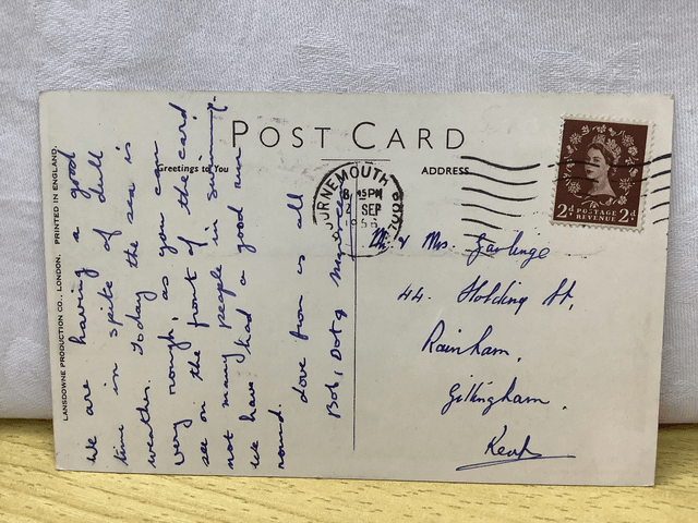 Boscombe Promenade, Dorset, Posted 1956, vintage Lansdowne Production Co. postcard. Our Ref No. R818 £2.50