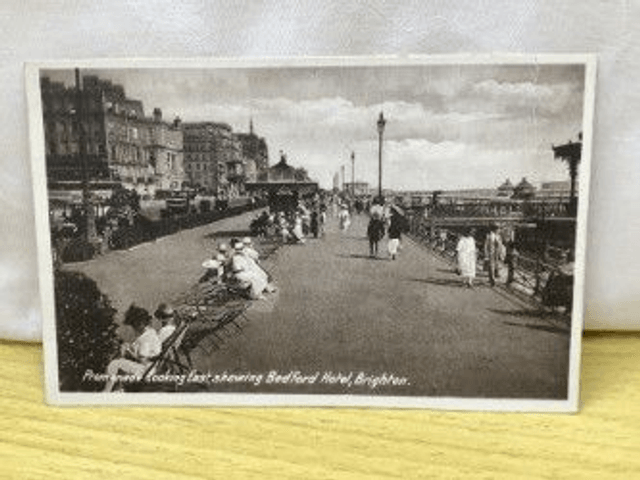 Brighton, Promenade looking East showing Bedford Hotel, Sussex, unbranded postcard. Our Ref no. R85 £2.25
