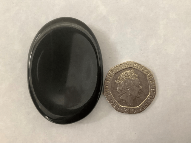 Black Agate Worry Stone