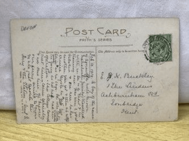 Dartmouth, Royal Naval College, Devon, Posted 1914, F. Frith & Co. Ltd postcard. Our Ref No. R308 £2.25