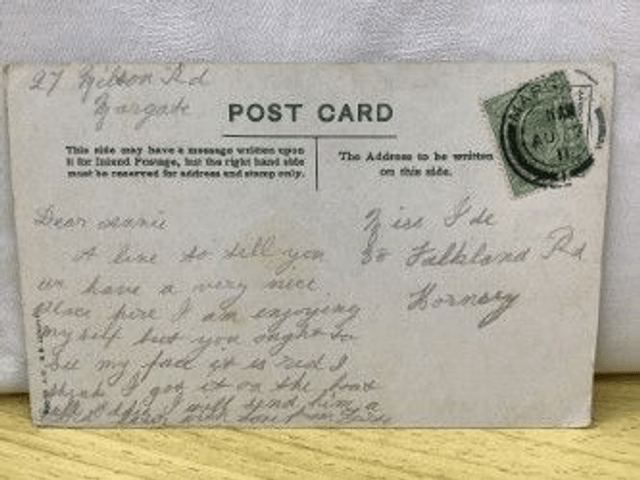 Marine Terrace Sands, Margate, Kent, Posted 1911, B.B. London Postcard. Our Ref No. R129 £2.25
