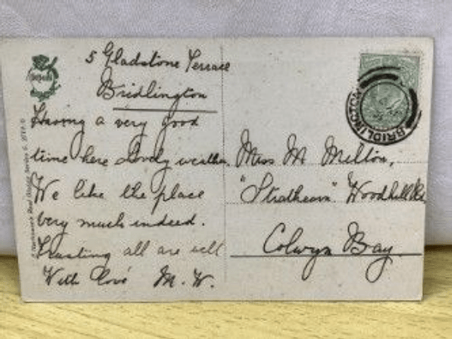 Flamborough, King & Queens Rock, Yorkshire, Posted F. Hartmann's Real Glossy postcard. Our Ref No. R244 £2.00