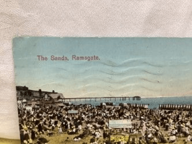 Ramsgate, The Sands, Kent, Posted 1917 unbranded postcard. Our Ref No. R160 £2.25