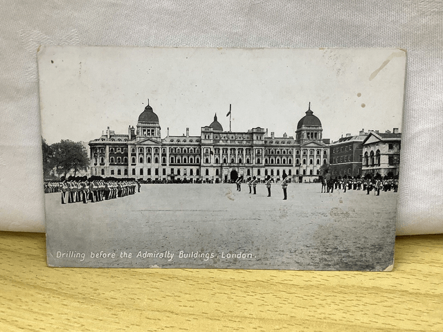 Drilling before the Admiralty Buildings, London vintage W Straker Ltd. postcard Our Ref A110 £2.50