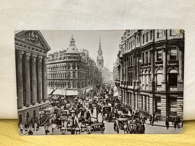 Mansion House and Cheapside, London,  posted early 1900's Unbranded antique postcard Our Ref A133