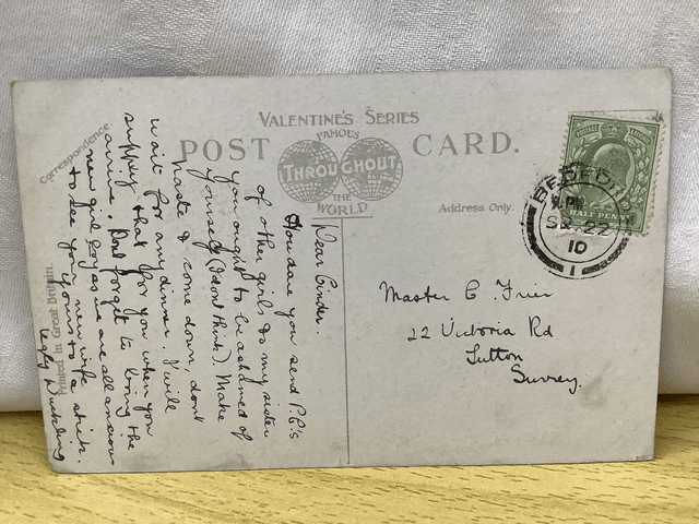 Newnham Bridge, Bedford, Bedfordshire, Posted 1910 Valentine's Series Antique Postcard. No. R724 £2.00