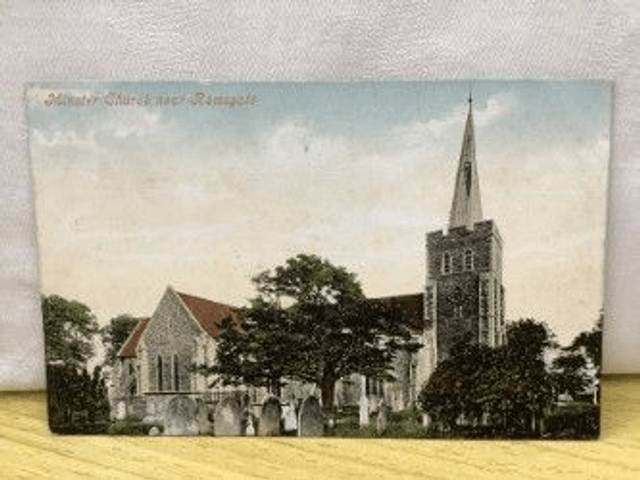Minster Church near Ramsgate, Kent, Valentine's Series Postcard. Our Ref No. R139 £2.25