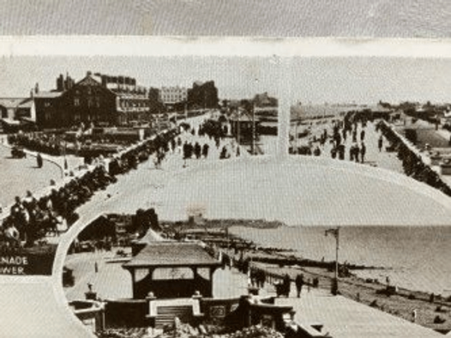 Cleveleys, Multiview Promenade beach etc. Lancashire Posted 1934 Progress Series. Vintage Postcard Our Ref No. R452 £2.50