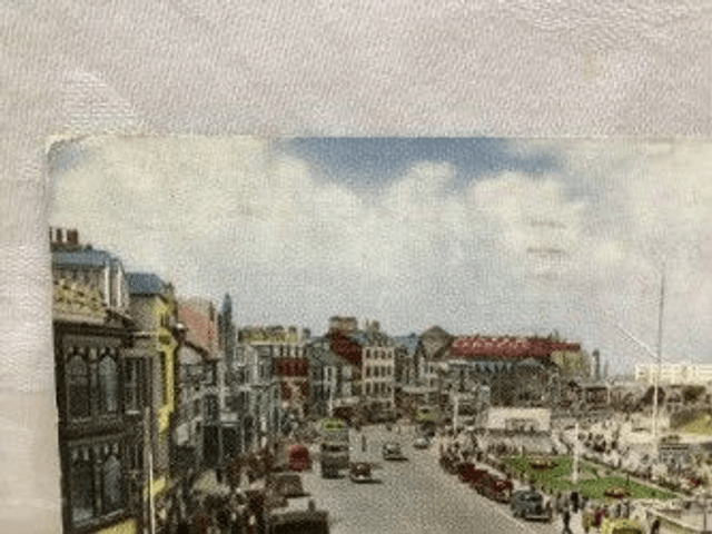 Central Morecambe from Queen's Hotel, Lancashire, Posted 1953 Unbranded Vintage Postcard. Our Ref No R375 £3.25
