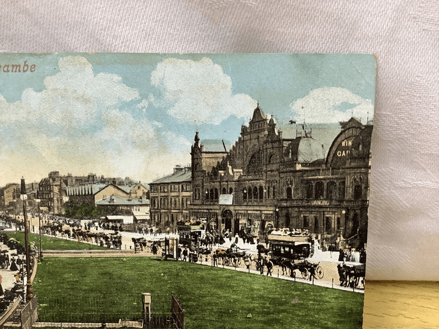 Promenade looking West, Morecombe, Lancashire, Posted 1905 Valentine's Series Antique postcard Our Ref No R593 £2.50