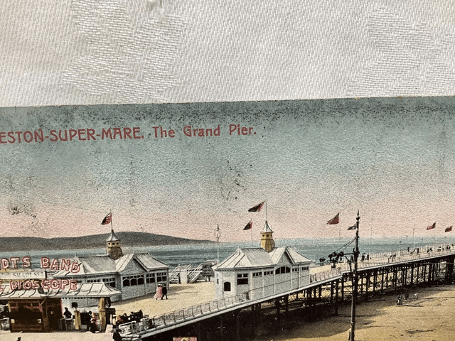 Weston-Super-Mare, The Grand Pier, Somerset Posted 1908 Pictorial Stationery co. Our Ref No. R704 £2.50