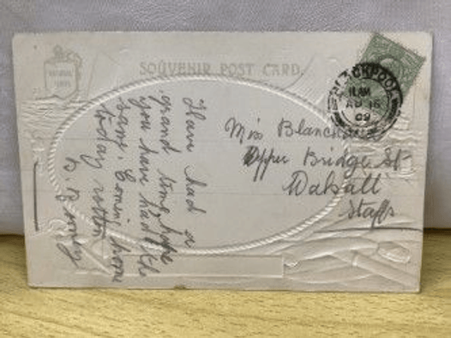 Rough Sea, Promenade, South Shore, Blackpool, Posted 1909 National Series postcard. Our Ref No R439 £2.25