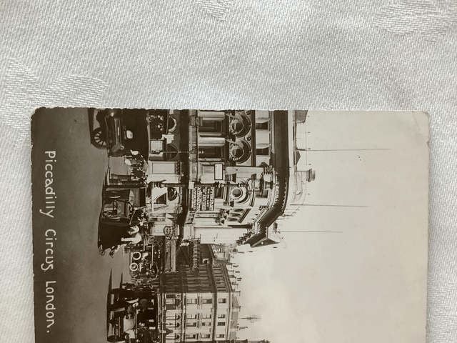 Piccadilly Circus, London - No 121 Millar & Lang's Real Photographic Vintage Postcard Our Ref No.A71 £2.50