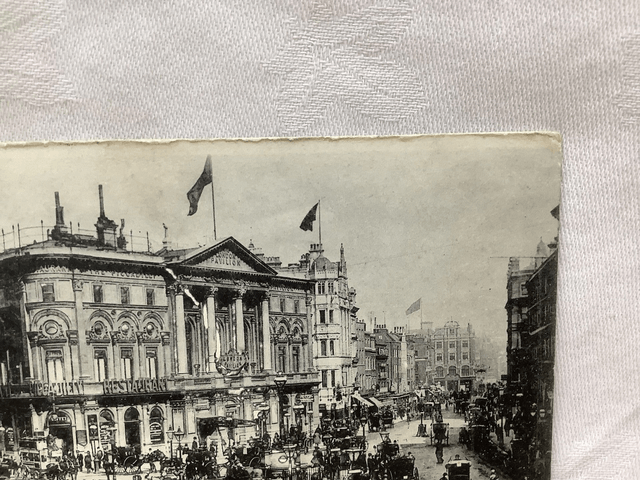 Piccadilly, London - Antique Postcard Posted 1906 - Valentine's Series. Our Ref A124 £2.50