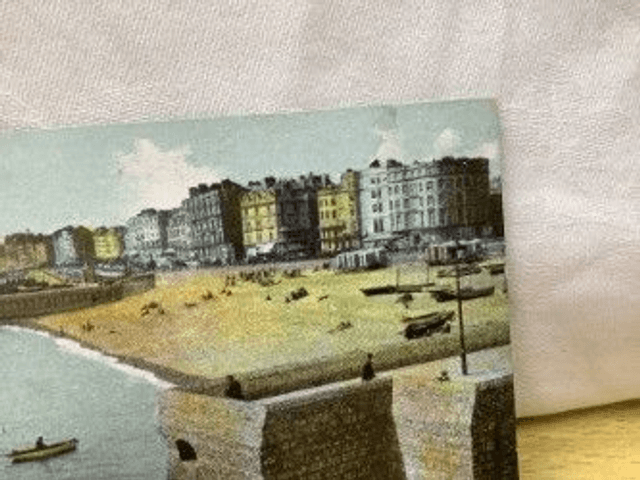 Brighton Beach, Looking West, Sussex, vintage King Postcard Our Ref No. R153 £2.50