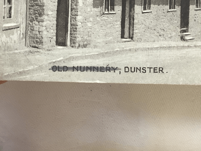 Dunster, Old Nunnery, Somerset, vintage J.G. Edmunds, Post office Dunster Vintage postcard. Our Ref no. R660 £2.50