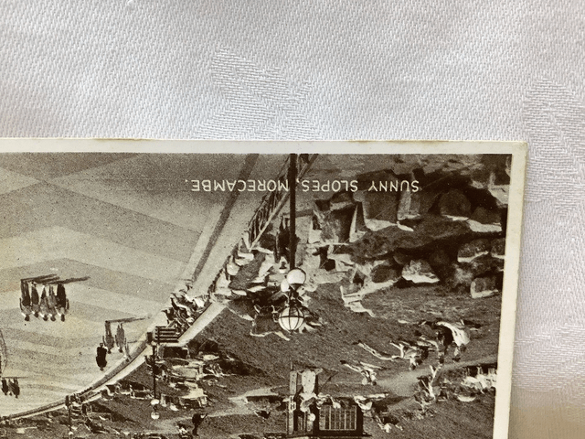 Morecambe, Sunny Slopes, Lancashire, Valentine's Photo Brown Vintage Postcard Our Ref No. R753 £2.50